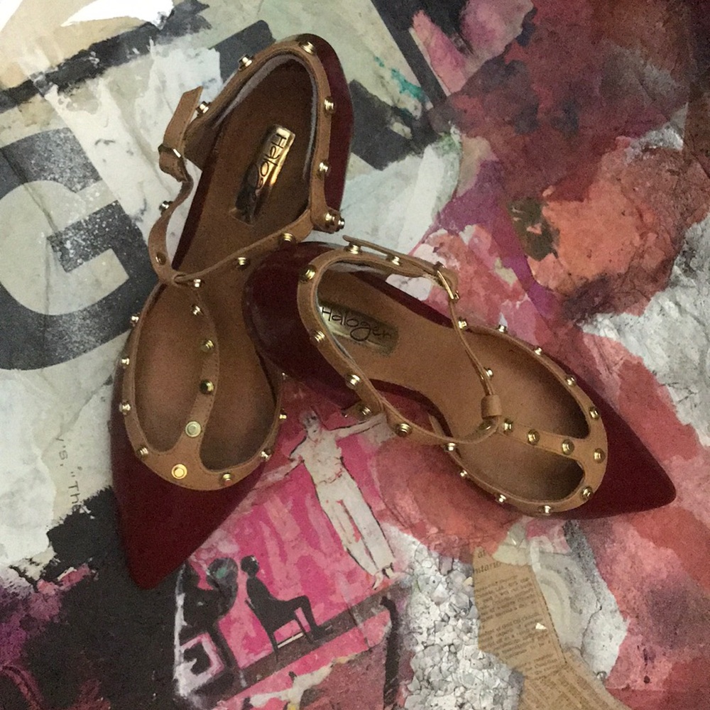 Halogen Red Studded Heels